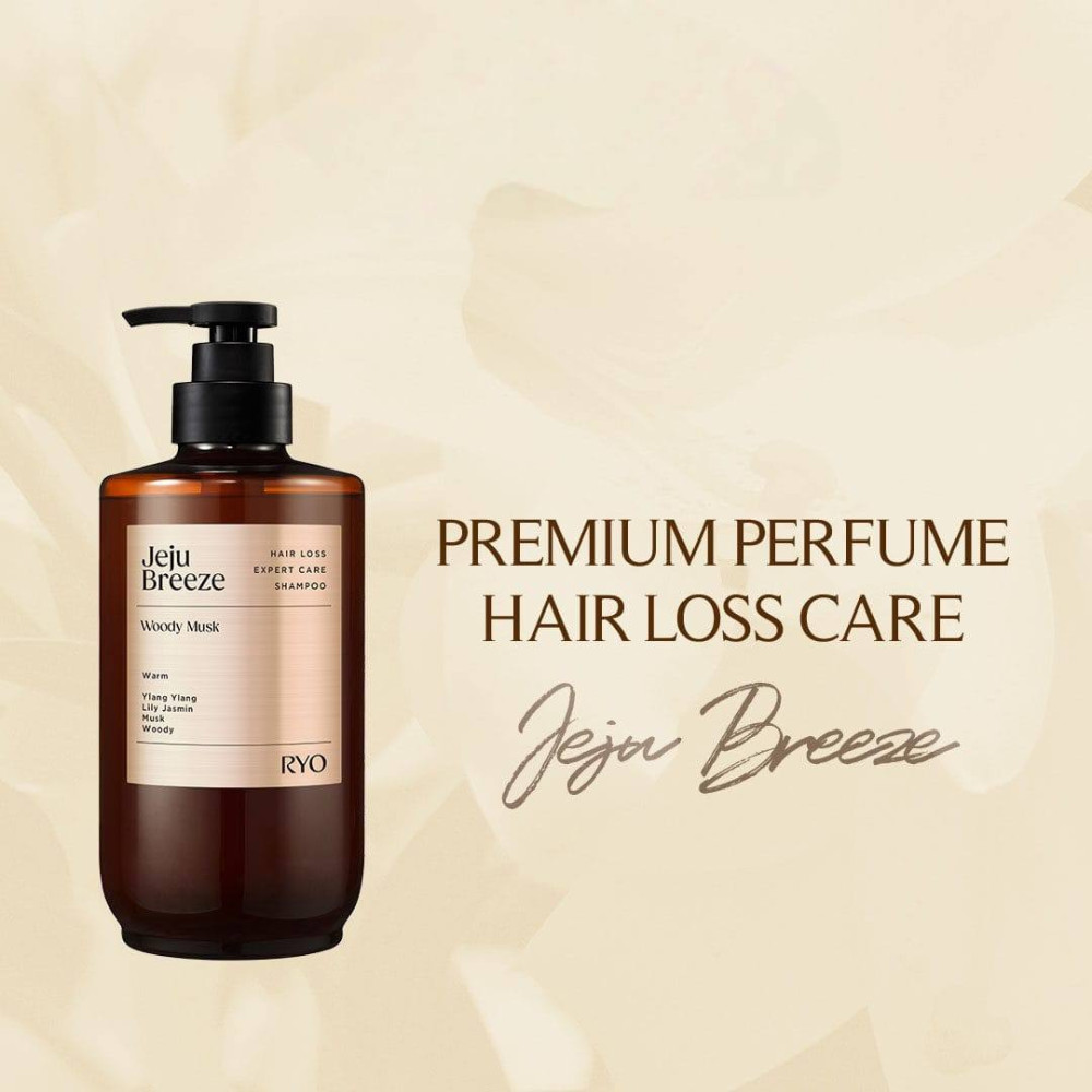 RYO Jeju Breeze Hair Loss Expert Care Shampoo – Woody Musk - 585 ml
